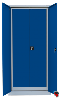Stahl-Aktenschrank SET - 2 Schränke Türen blau zum Preis von einem !  Stahlschränke Türen blau - Sofort lieferbar !!! 
