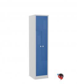 Stahl Z Schrank - Z Spinde - Türen blau - 2 Abteile - Gesamt 40 cm  breit - 2 Drehriegel - Lieferzeit ca. 2-3 Wochen ! 