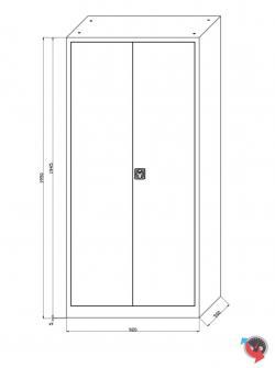 Stahl-Aktenschrank - Stahlschrank - Werkzeugschrank - 92 x 50  x 195 cm - blaue Türen - extra tief 50 cm - Lieferzeit sofort- Preishammer  ! 